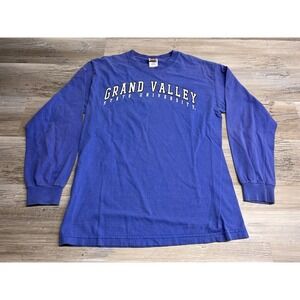 Vintage Grand Valley State University T-Shirt Mens Size M Spellout Logo Michigan